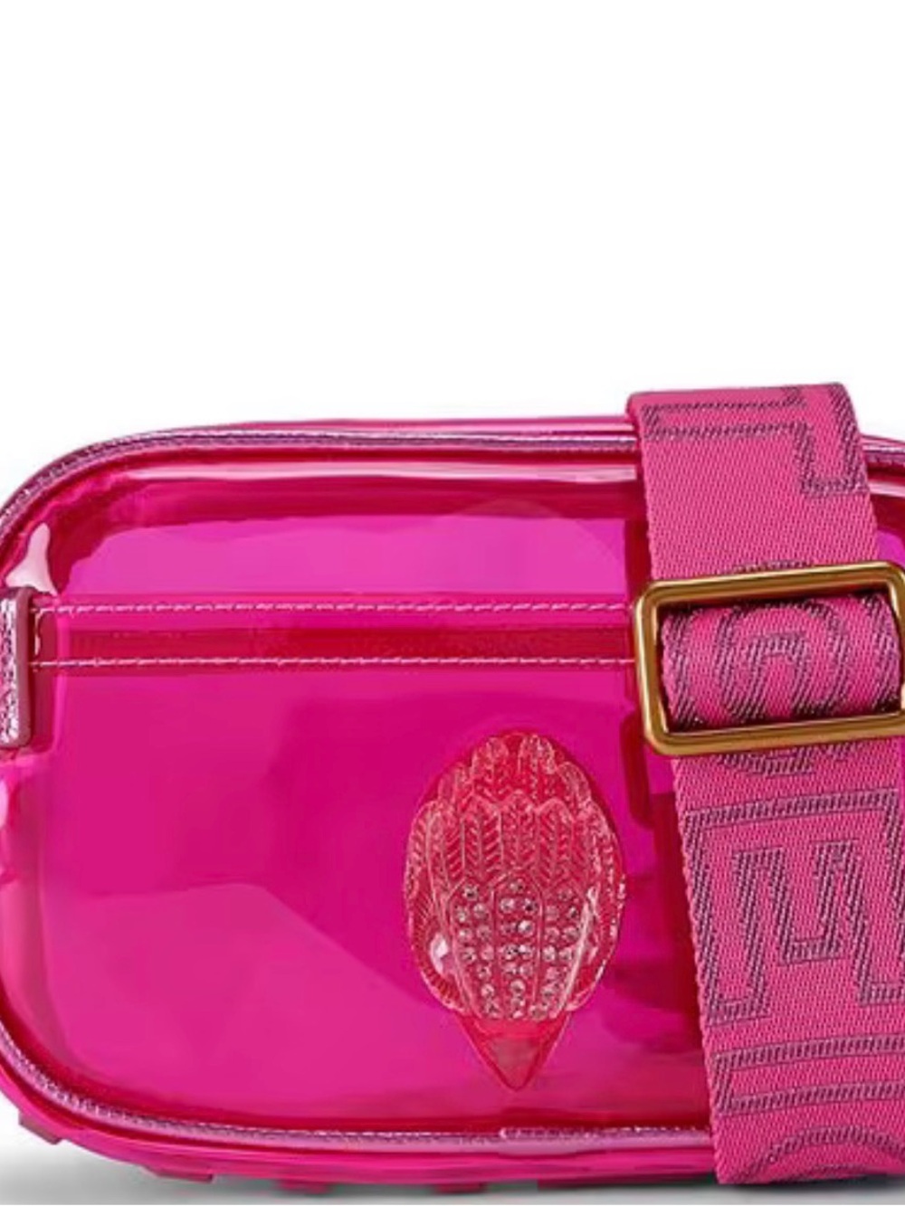 Kurt Geiger Hot Pink Vinyl Crossbody Bag